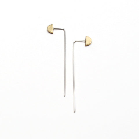 Simple Crescent Threader Earrings
