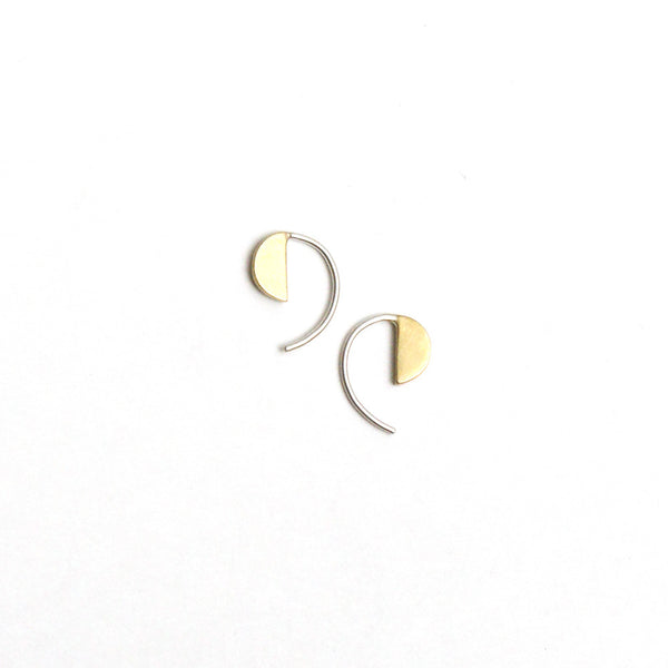 Tiny Crescent Hugger Earrings