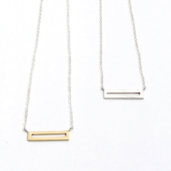 Simple Link Bar Necklace
